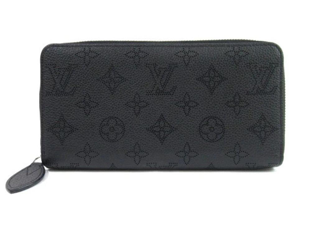 LOUIS VUITTON Wallet Accessories Zippy Long Mahina Noir Black
